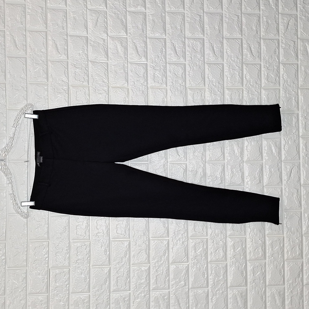 ARMANI EXCHANGE Black Textured Skinny Ankle Dress Pants with Zippers nea…